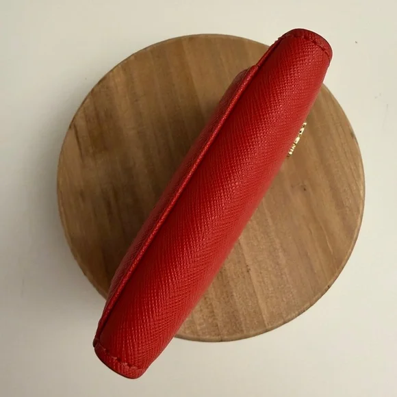 Tory Burch Emerson Foldable Card Case - Poppy Orange - Picture 11 of 16